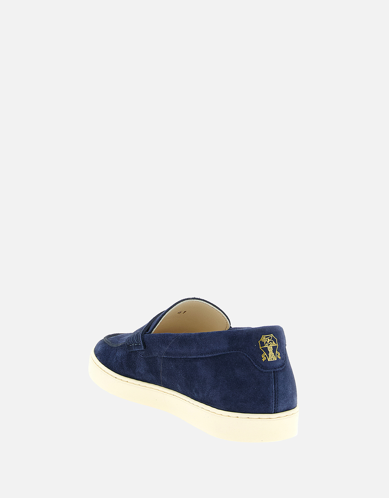 Brunello Cucinelli メンズカーフスエードレザースリッポンローファー