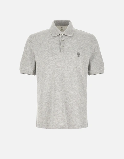 Brunello Cucinelli Men's Logo Cotton Polo Shirt () IFCHIC.COM