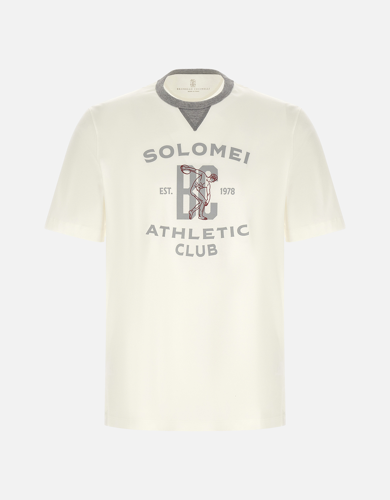 【新品タグ付き】ブルネロクチネリ 高品質コットン　メンズ　Tシャツ Brunello Cucinelli メンズプリントコットンTシャツ (すべての新品