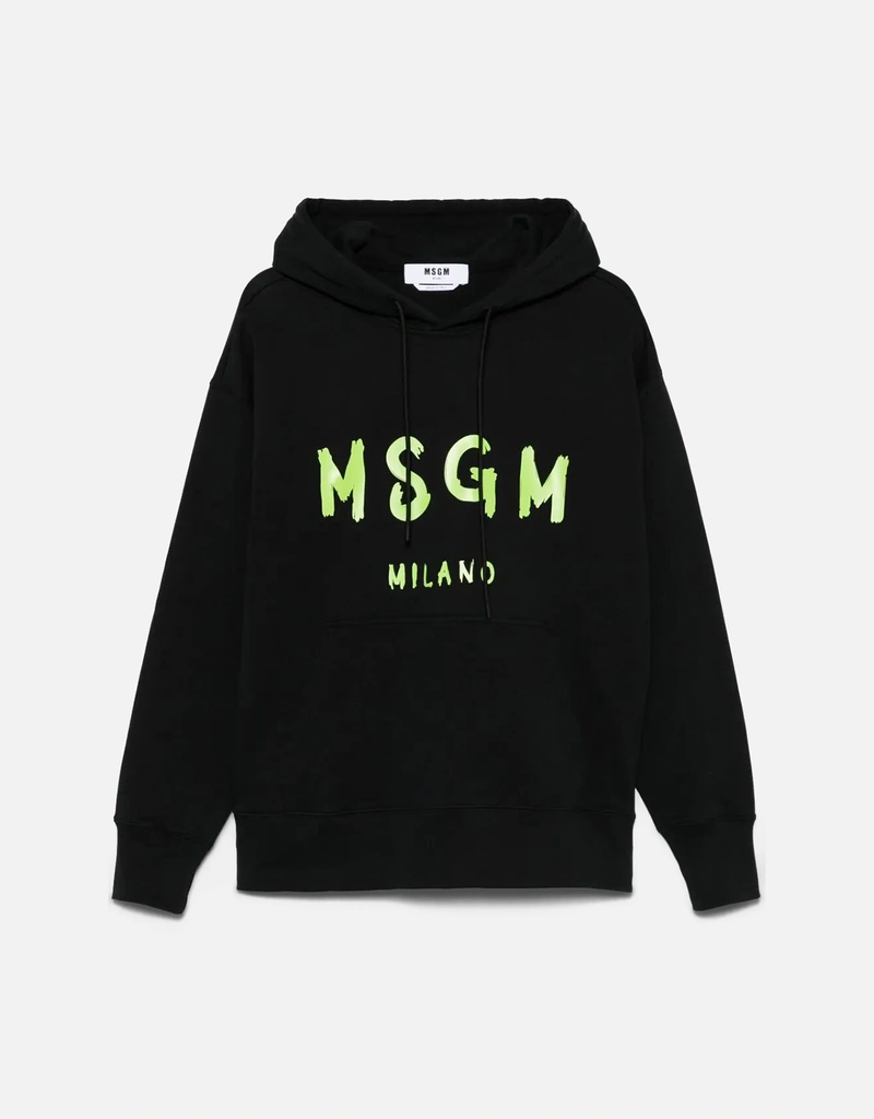 MSGM Men's Relaxed Fit Logo-Print Cotton Hoodie (All New In