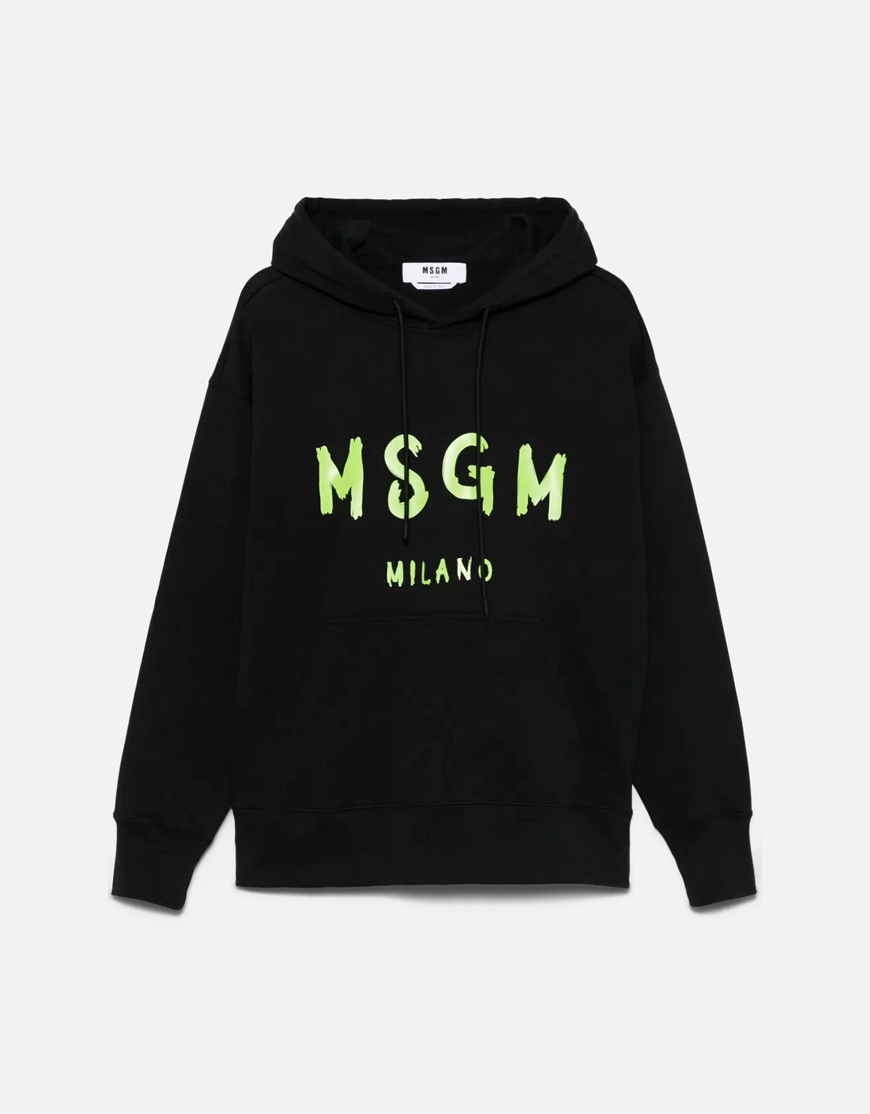 MSGM Men's Relaxed Fit Logo-Print Cotton Hoodie - S　MSGM メンズ リラックスフィット ロゴプリント コットン パーカー - S MSGM