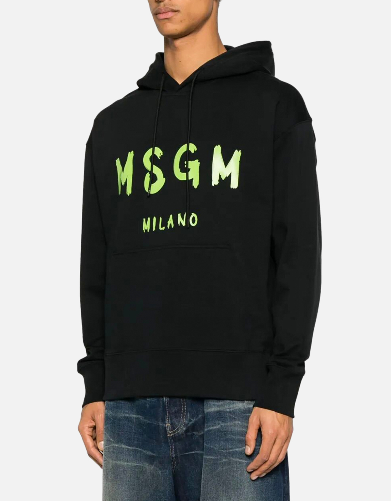MSGM Men's Relaxed Fit Logo-Print Cotton Hoodie (All New In