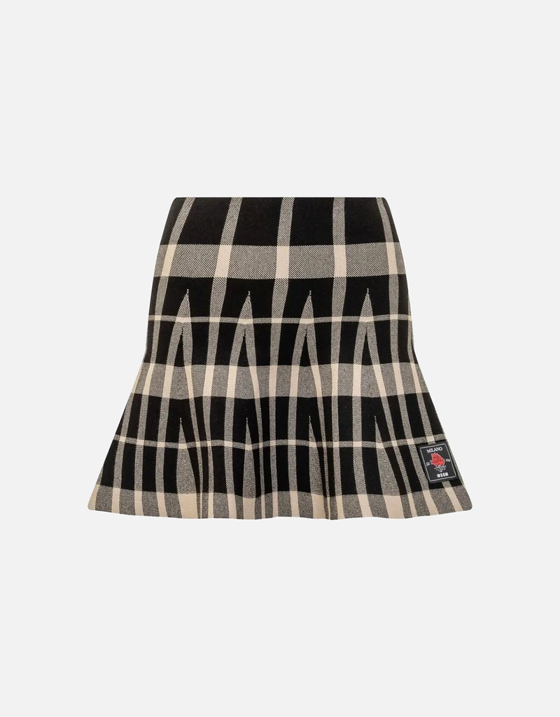 MSGM チェック柄プリーツミニスカート (すべての新品) IFCHIC.COM