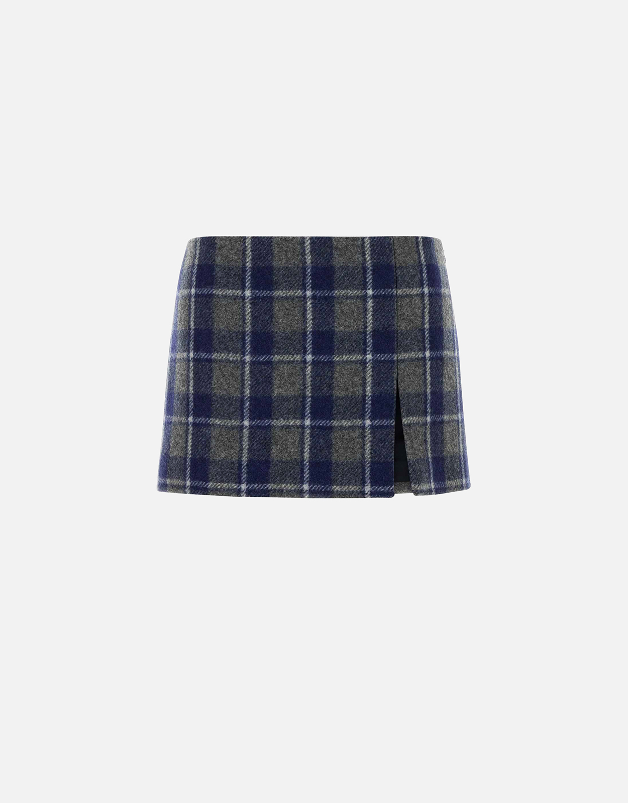 Miu Miu Checked Virgin Wool Mini Skirt (All New In) IFCHIC.COM