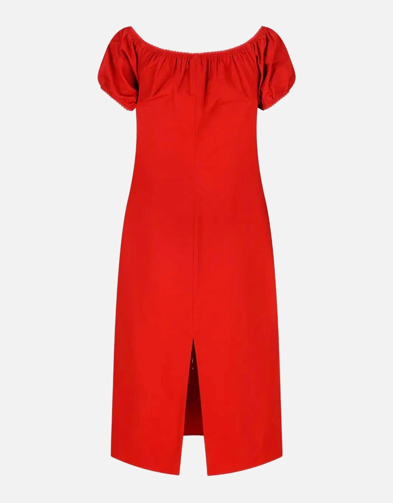 Miu Miu Boat Neckline Cotton Poplin Midi Dress (All New In) IFCHIC.COM Miu Miu Boat Neckline Cotton Poplin Midi Dress (All New In) IFCHIC.COM