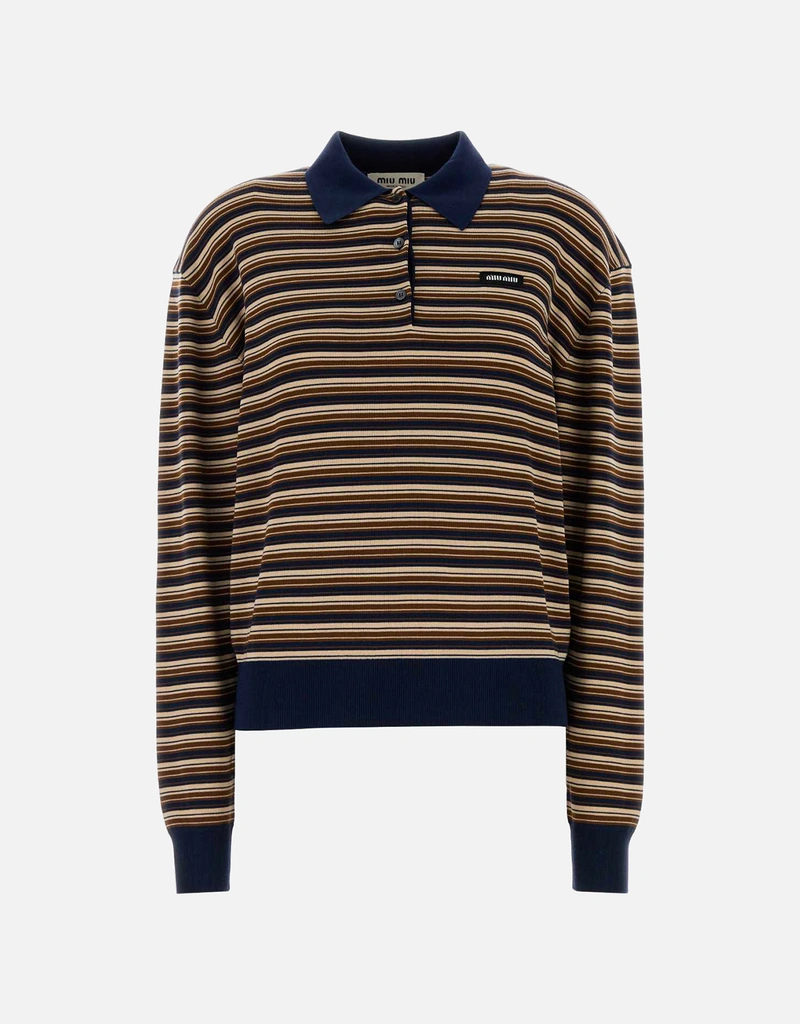 Miu Miu ヴァージンウールポロシャツ (すべての新品) IFCHIC.COM