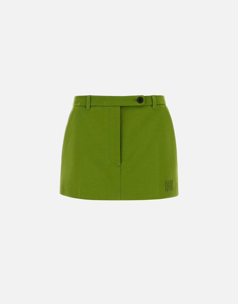 Miu Miu ミラノリブニットストレッチジャージーミニスカート (すべての