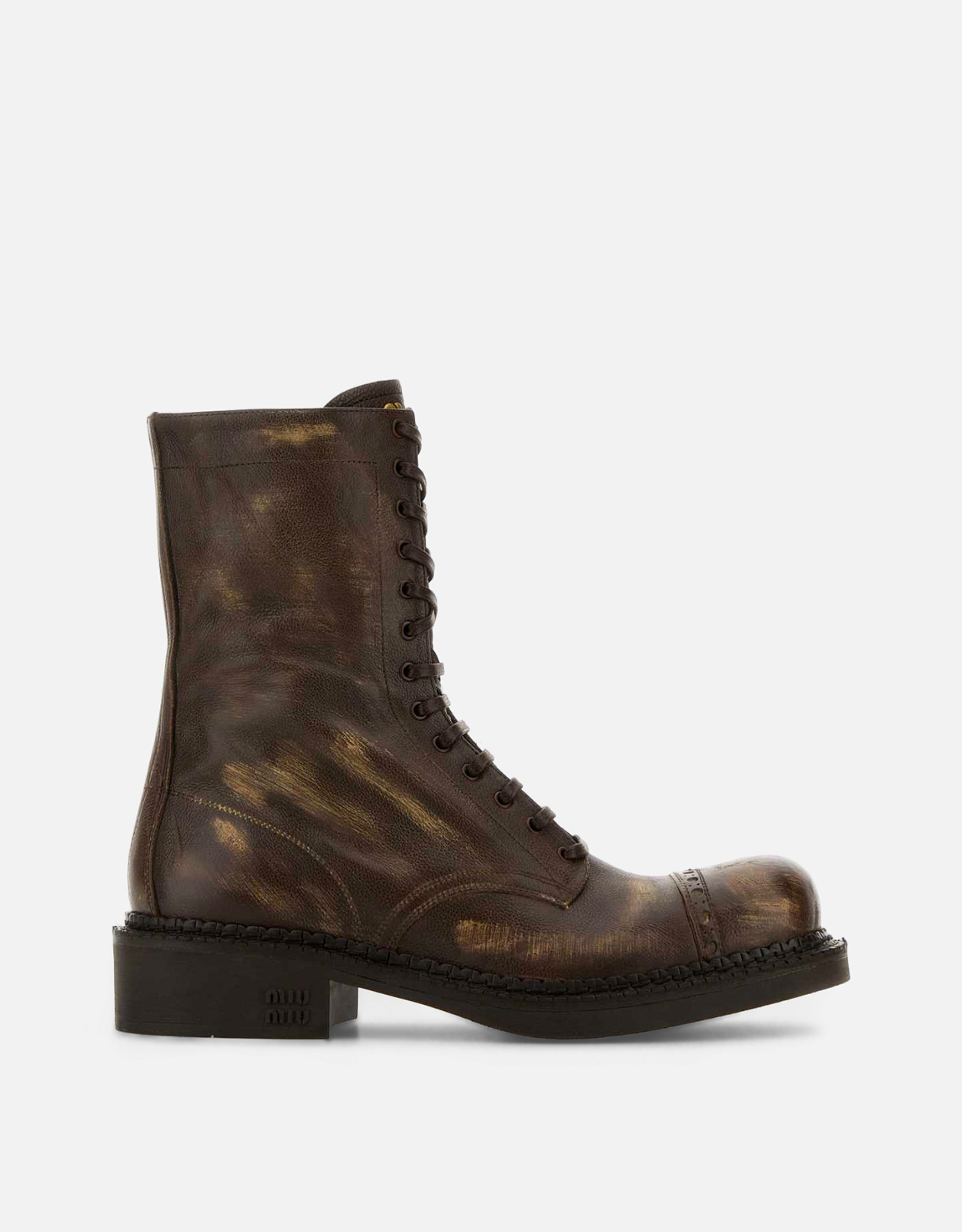 Miu Miu Leather Laced Ankle Booties - IT 35.5　ミュウミュウ レザーレースアンクルブーティ - IT 35.5 Miu