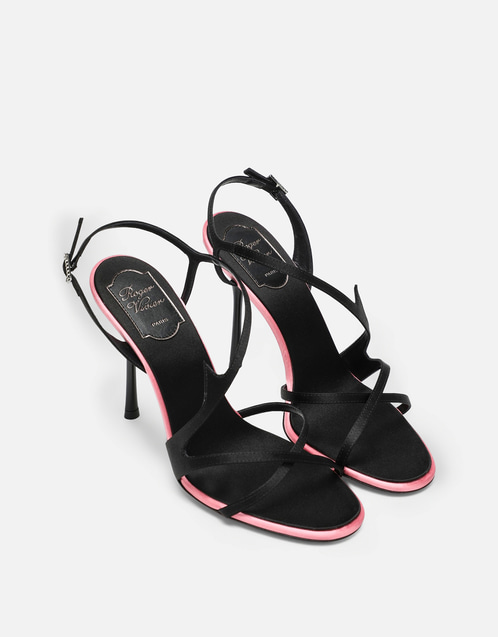 Roger Vivier ローズヴィヴィエサテンヒールサンダル (すべての新品