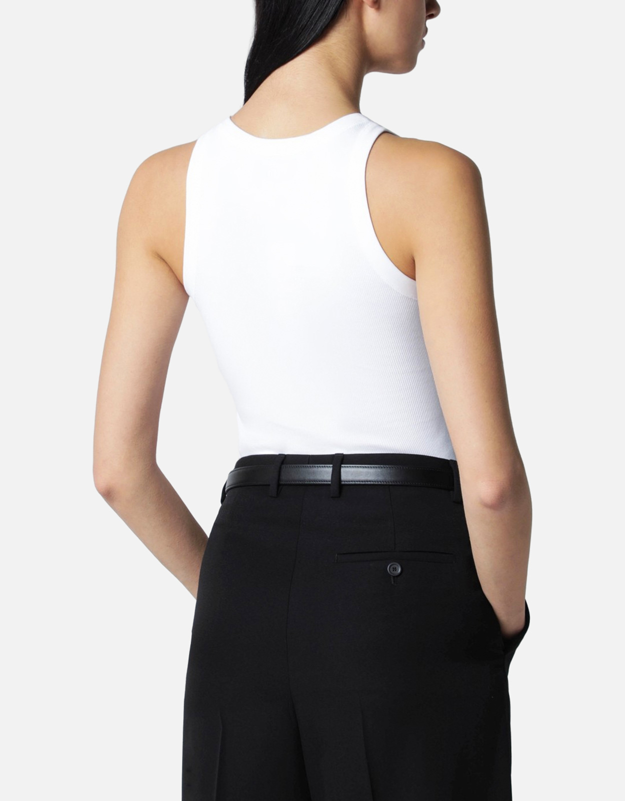 AMI Paris ホワイト Ami De Coeur コットンタンクトップ (トップス