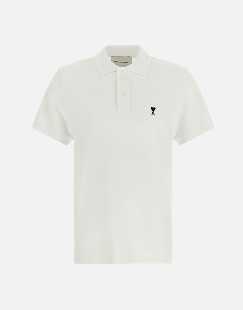 AMI Paris メンズAmi De Coeurコットンショートスリーブポロシャツ