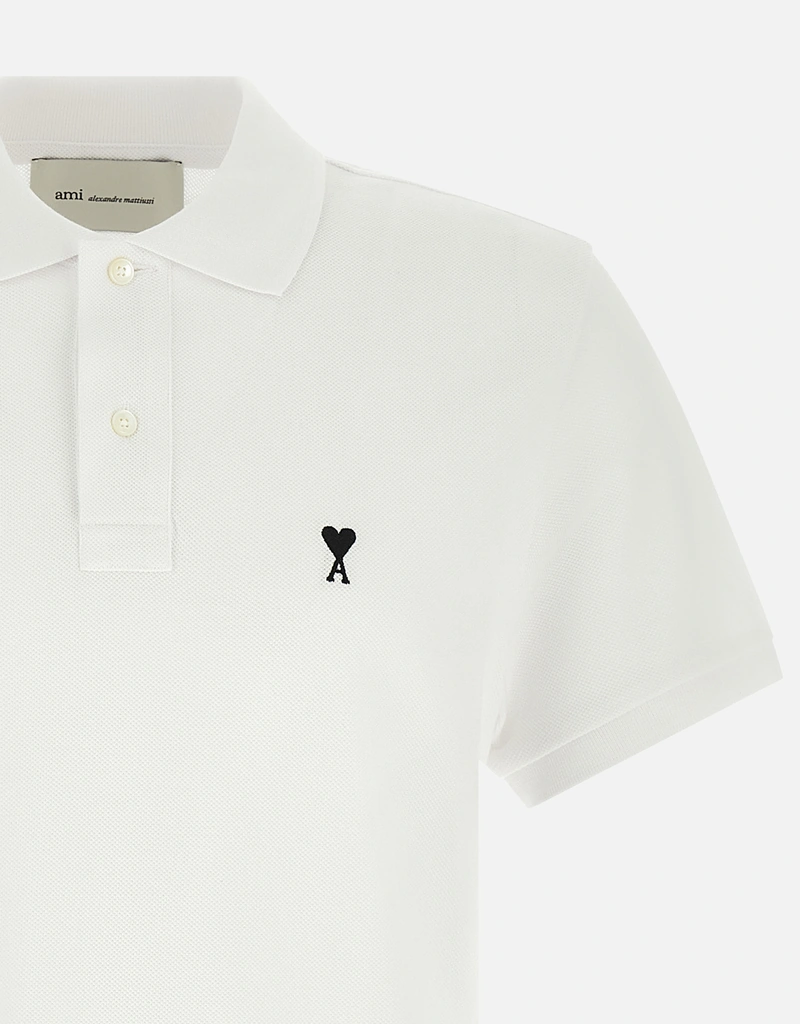 AMI Paris メンズAmi De Coeurコットンショートスリーブポロシャツ