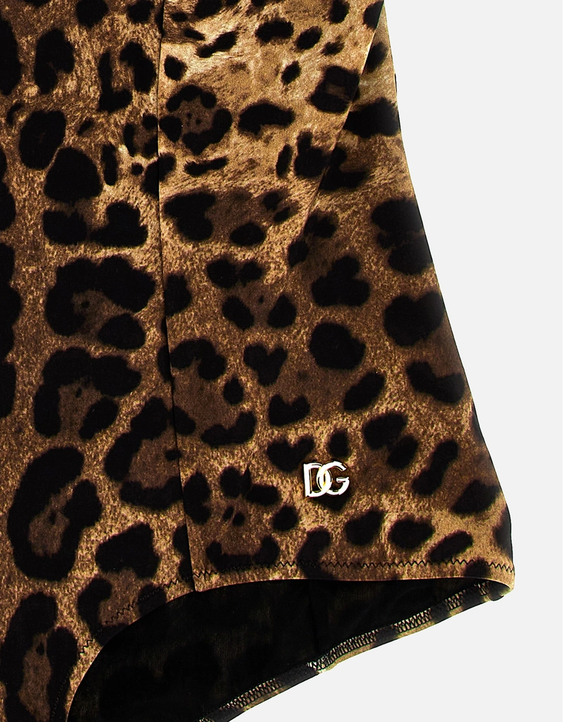 Dolce & Gabbana ヒョウ柄バルコネットワンピース水着 (すべての新品