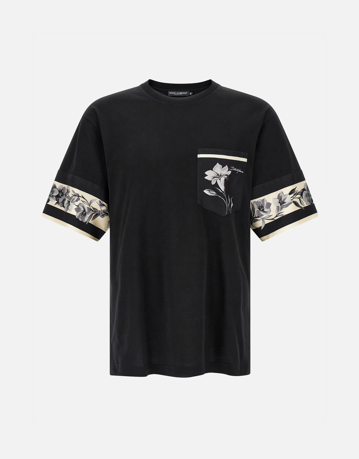 Dolce & Gabbana Men's Cotton Silk Print Regular Fit T-Shirts (All