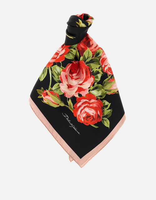 DOLCE&GABBANA カットソー トップス シルク 豪華 薔薇柄 36 Chantilly lace top in Bordeaux for Women | Dolce&Gabbana®
