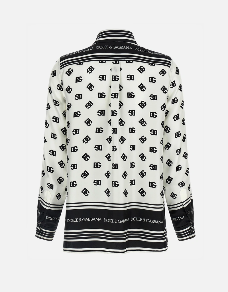 Dolce & Gabbana シルクDGプリントシャツ (すべての新品) IFCHIC.COM
