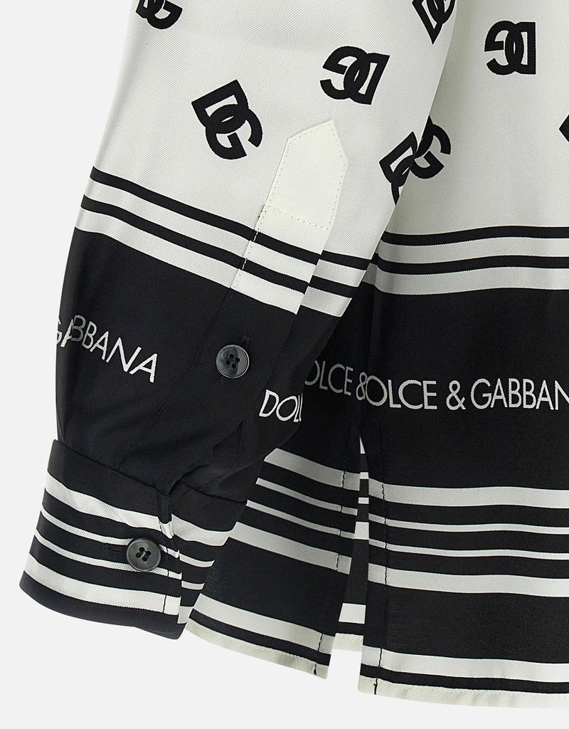 Dolce & Gabbana シルクDGプリントシャツ (すべての新品) IFCHIC.COM