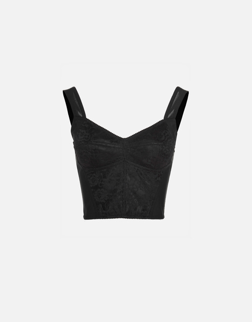 Dolce & Gabbana 90年代ジャカードレーススリムフィットビスチェ Dolce & Gabbana 90年代ジャカードレーススリムフィットビスチェ