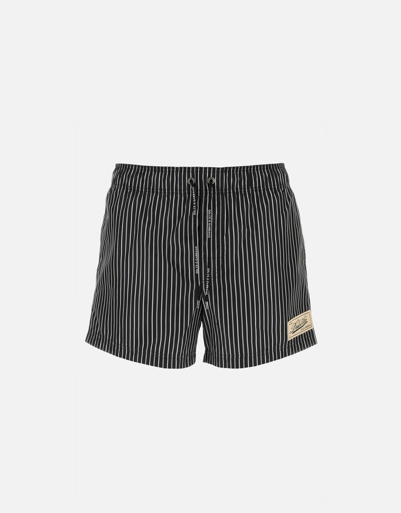 Dolce & Gabbana メンズプリントポリエステルスイミングショーツ