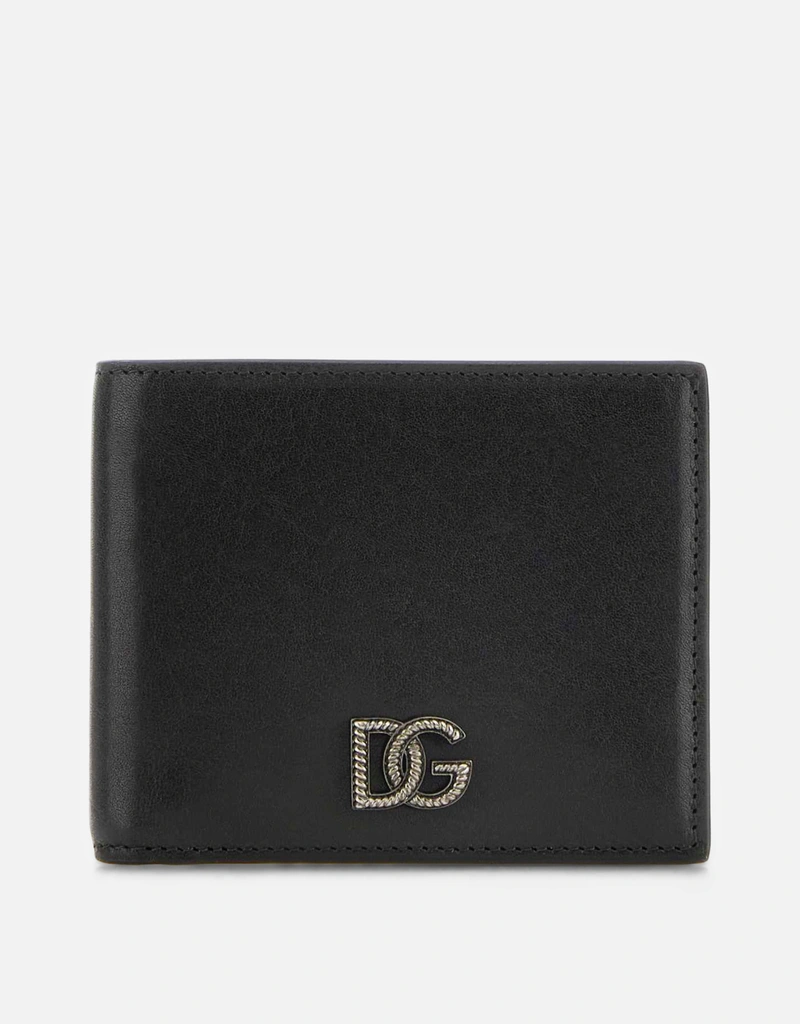 Dolce & Gabbana メンズ ブラック カーフスキンレザー 財布 () IFCHIC.COM