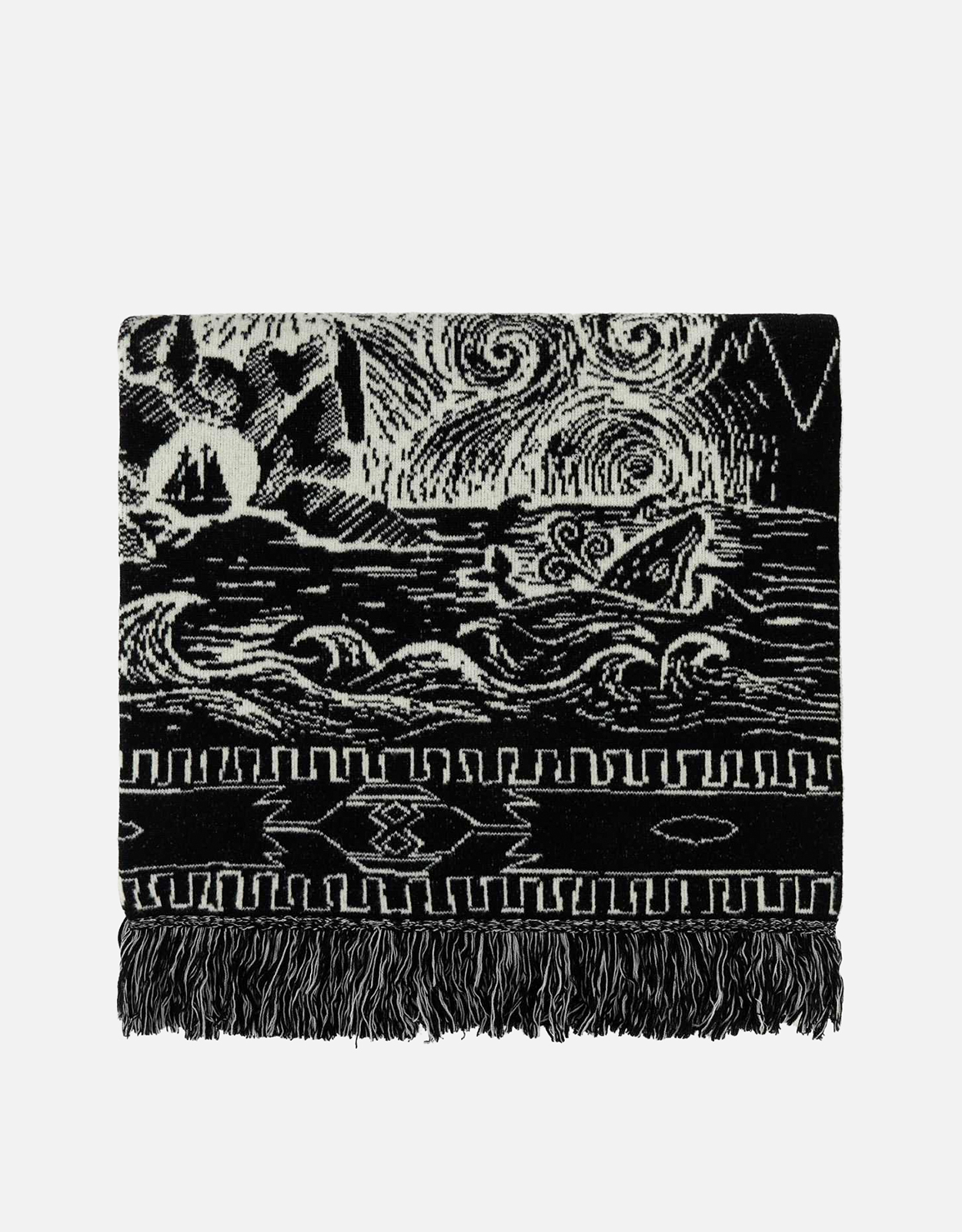 Alanui Men's Embroidered Wool Blend Antarctic Expedition Blanket
