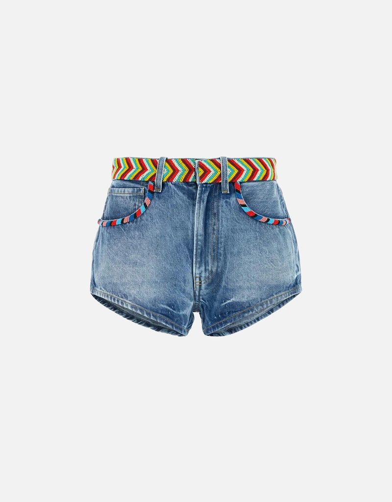 Alanui メモリーズオンサバンナデニムショーツ (すべての新品) IFCHIC.COM
