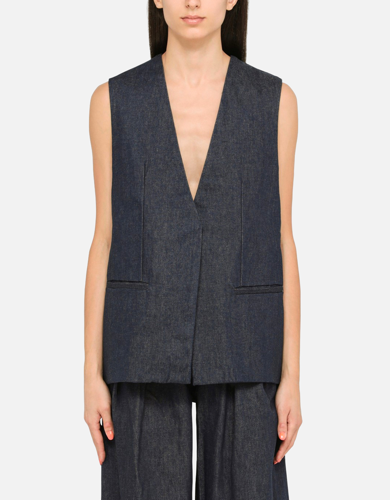 Amiri Amiri Blue Cotton Waistcoat　アミリ ブルー コットン チョッキ