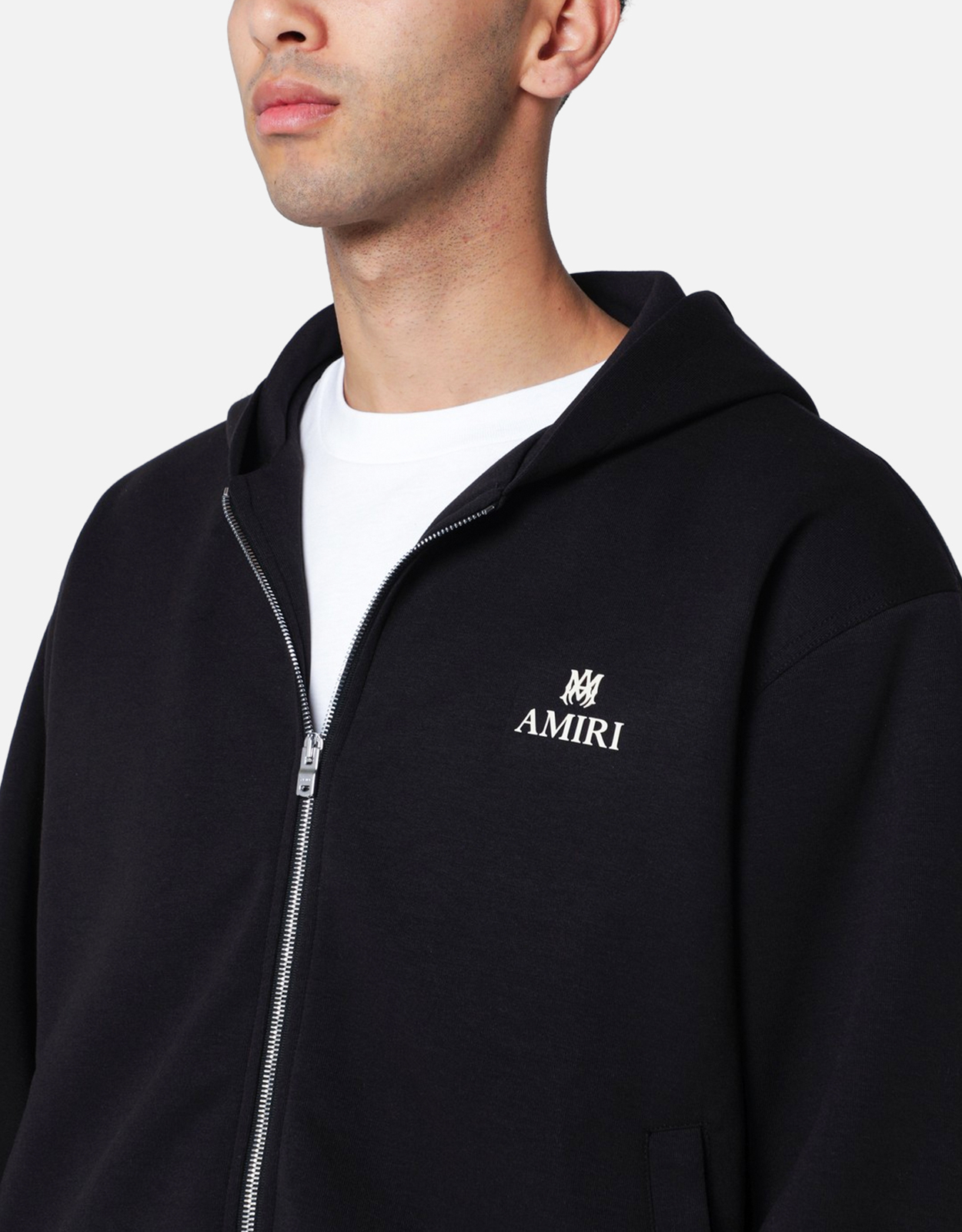 Amiri Men's MA Hooded Cotton-Blend Zip-up Sweatshirt (Shirts