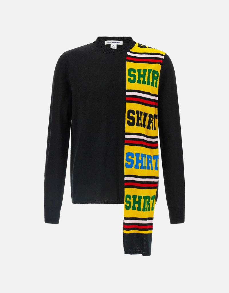 Comme des Garcons Shirt メンズ インターシャ ウール混紡セーター