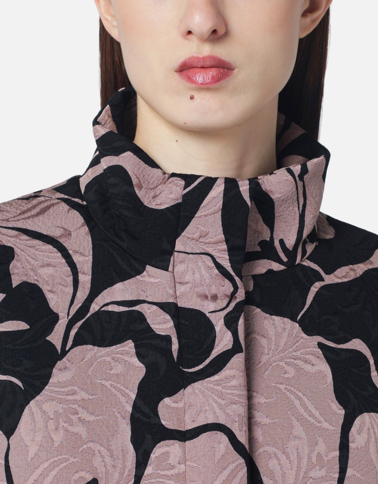 Dries Van Noten ブラック花柄ジャガードテクスチャージャケット