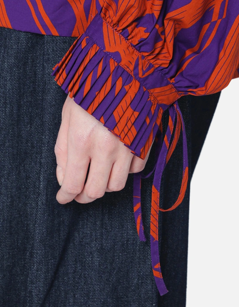 Dries Van Noten ルーズ クラッシュストライプ コットン シャツ Dries Van Noten ルーズ クラッシュストライプ コットン シャツ