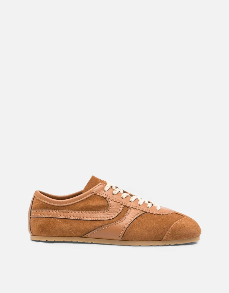 Dries Van Noten レザーインサート付きスエードスニーカー (すべての