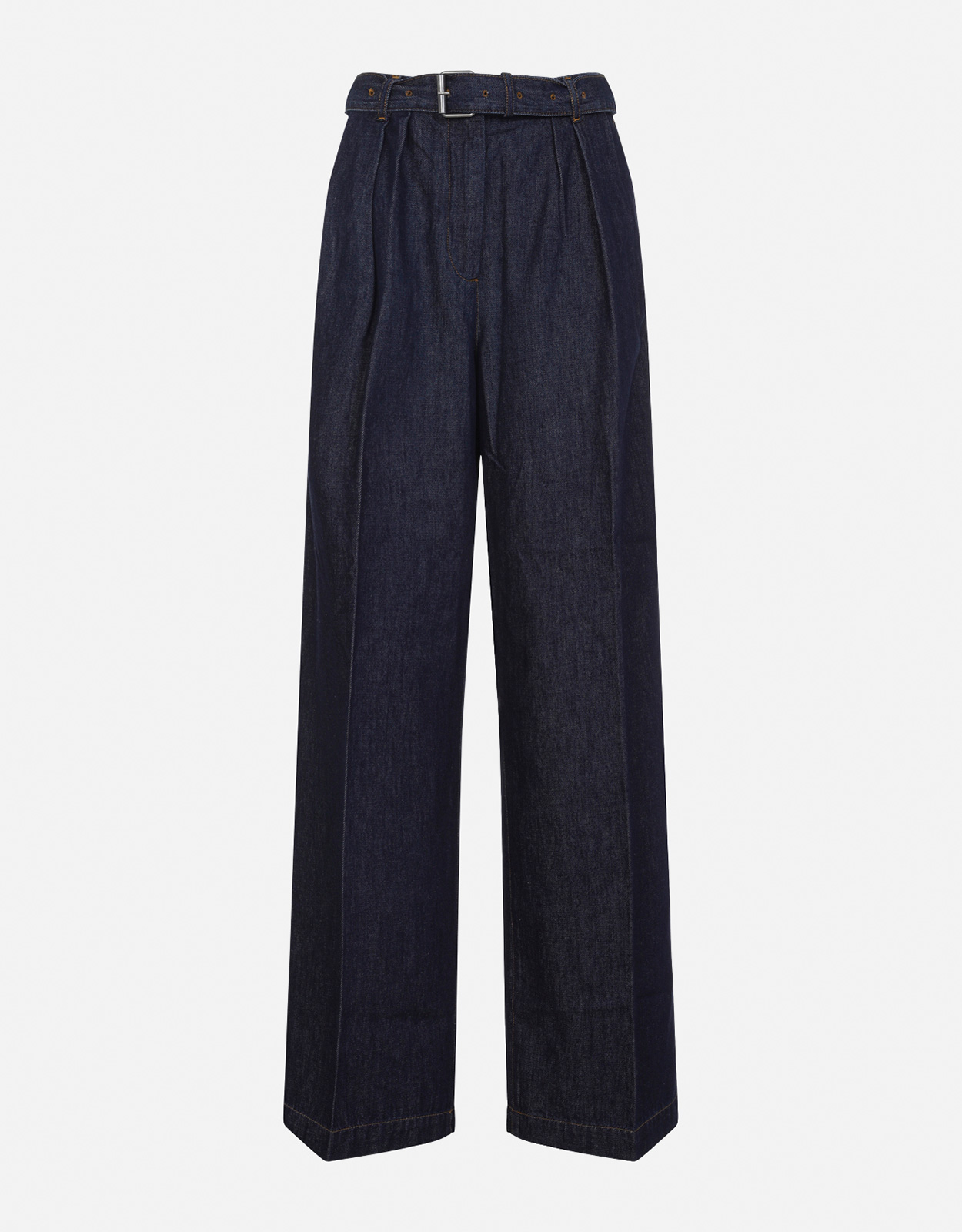 Dries Van Noten ベルト付きデニムルーズフィットパンツ (デニム単品