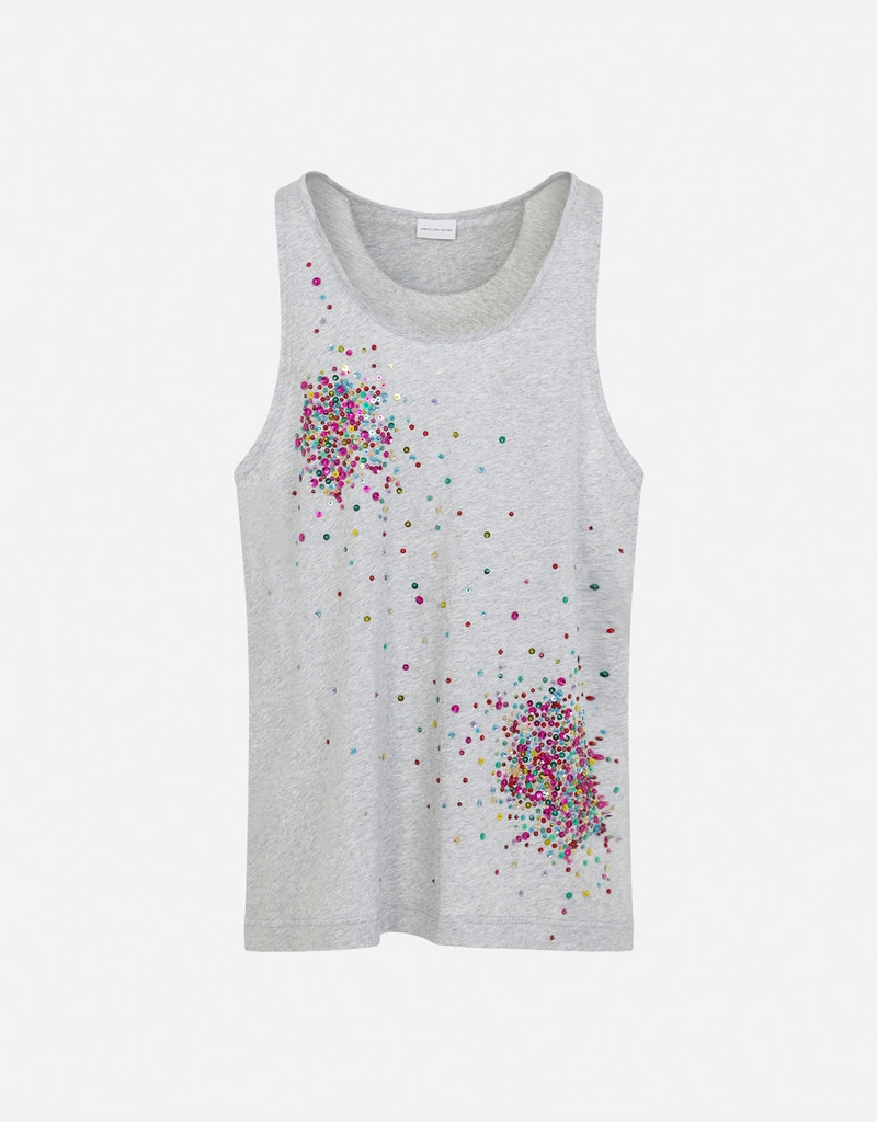 DRIES VAN NOTEN ラメタンクトップ　S DRIES VAN NOTEN ラメタンクトップ S Satin tank top - Spring-Summer