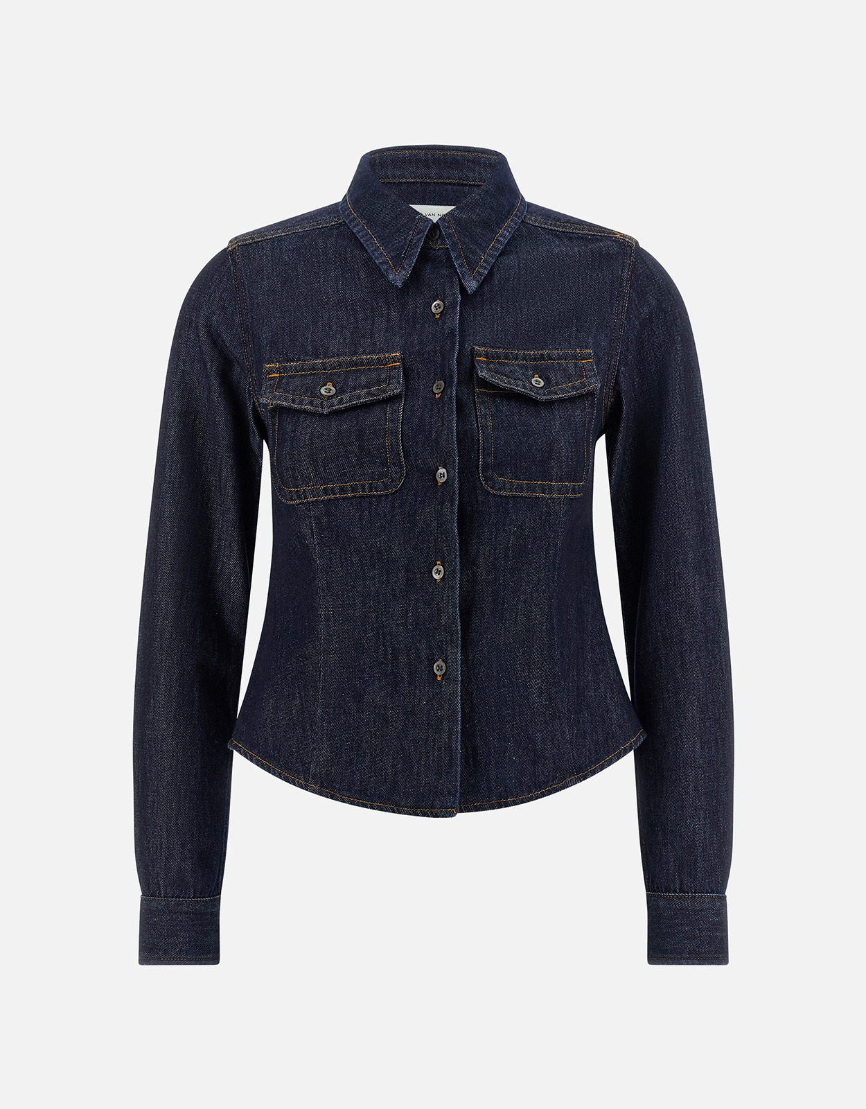 Dries Van Noten Cellie Den コットンデニムクロップドシャツ (すべて