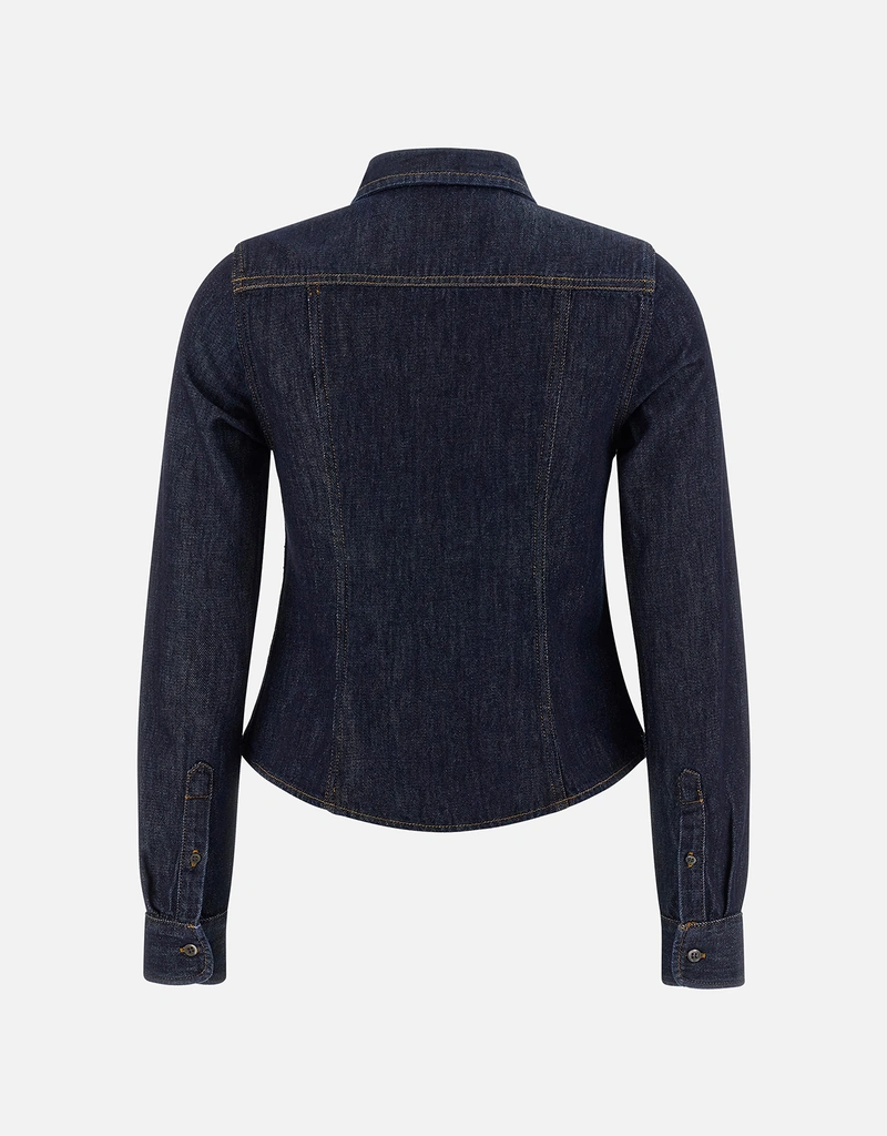 Dries Van Noten Cellie Den コットンデニムクロップドシャツ (すべて