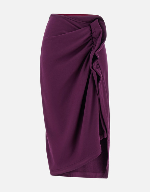 DRIES VAN NOTEN pleats ラッフルスカート Dries Van Noten Hanam コットン ラッフル ドレープ スリムフィット