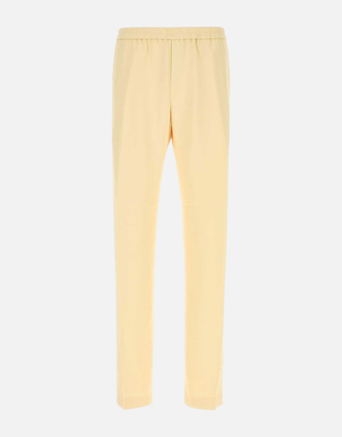 Dries Van Noten メンズパステルイエロージャージーペナムズパンツ