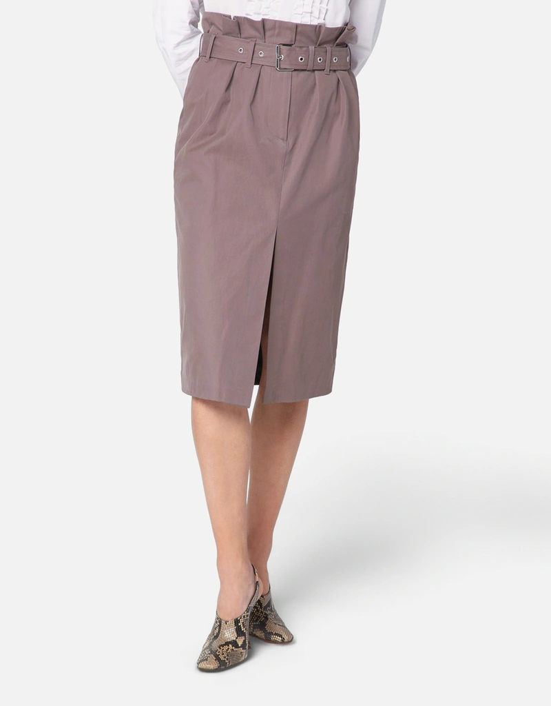 Dries Van Noten トープコットンベルト付きスカート (ドレス) IFCHIC.COM