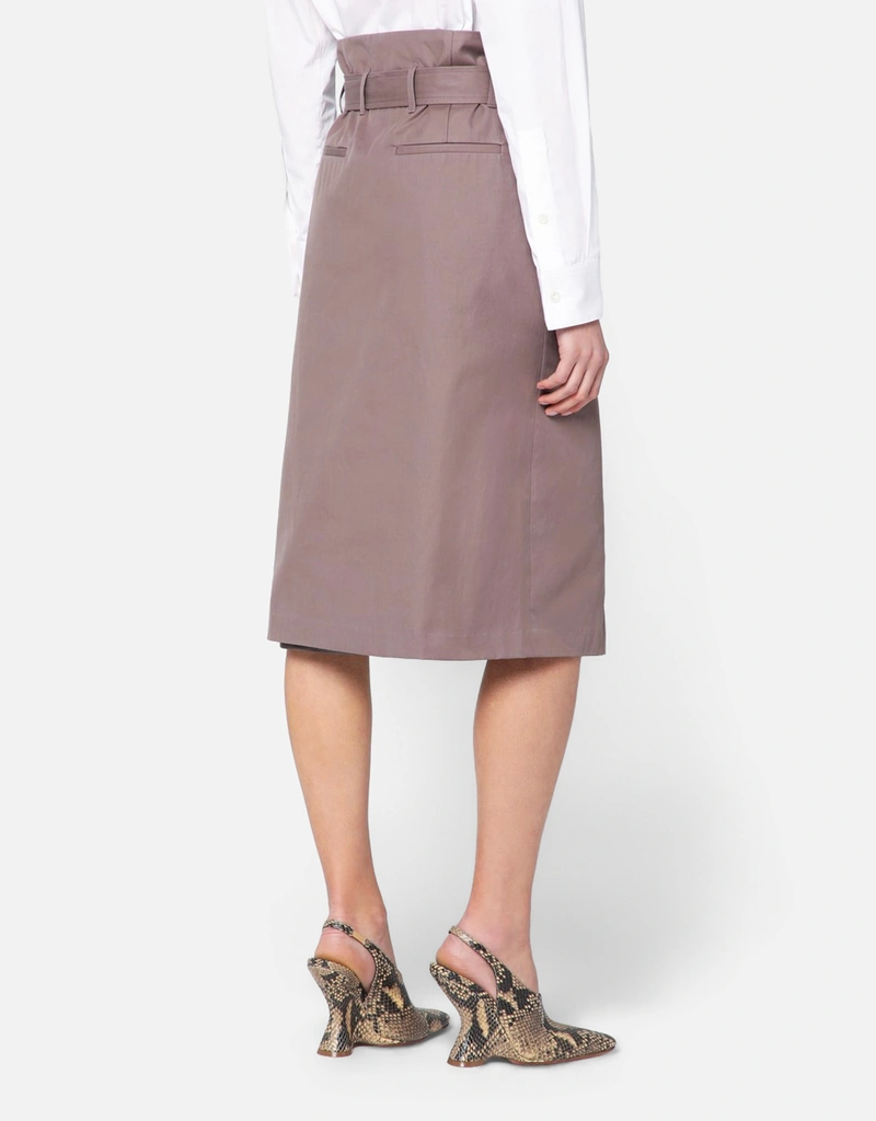 Dries Van Noten トープコットンベルト付きスカート (ドレス) IFCHIC.COM