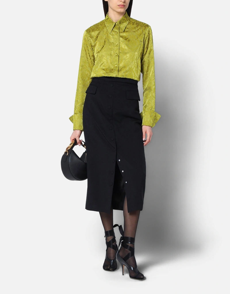 Dries Van Noten ウールブレンドミディスカート (ドレス) IFCHIC.COM