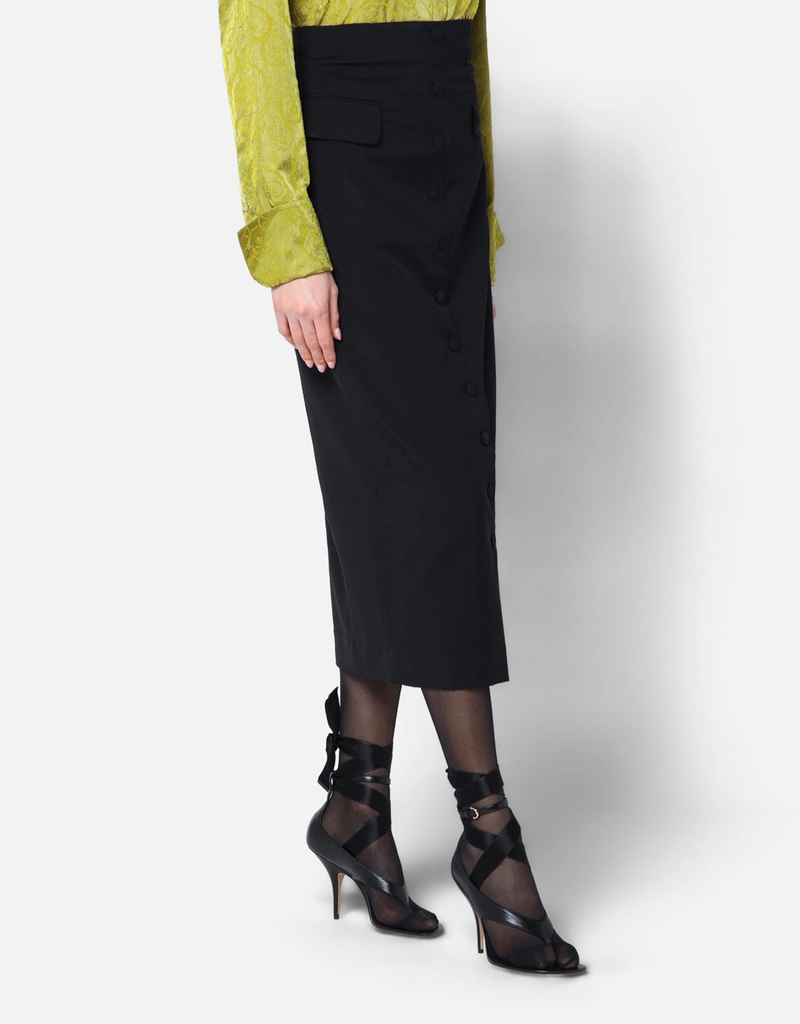Dries Van Noten ウールブレンドミディスカート (ドレス) IFCHIC.COM