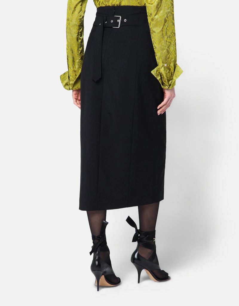 Dries Van Noten ウールブレンドミディスカート (ドレス) IFCHIC.COM