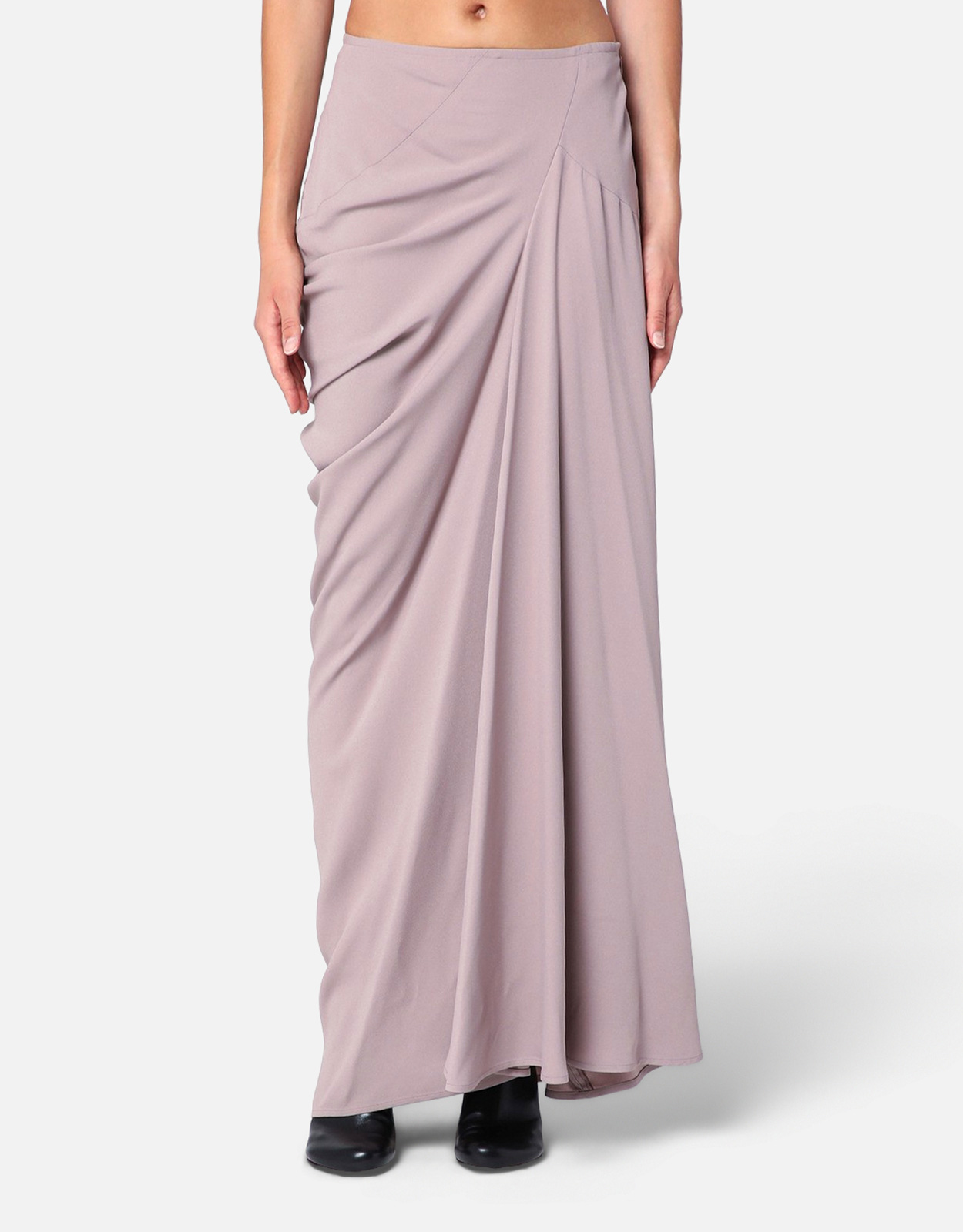 Dries Van Noten ピンクロングドレープスカート (ドレス) IFCHIC.COM