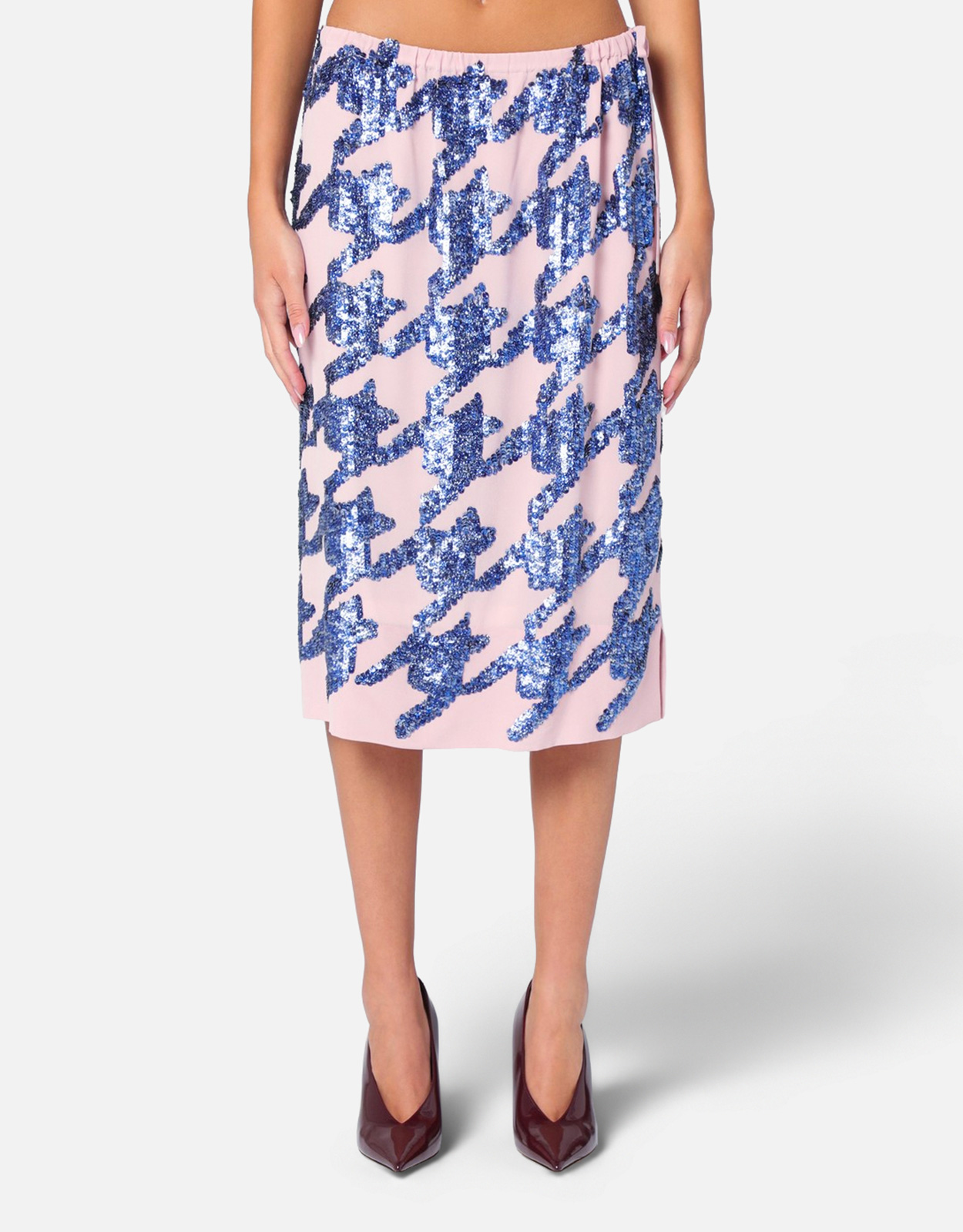 Dries Van Noten Pink Silk Sequin Skirt Dries Van Noten Pink Silk Sequin Skirt