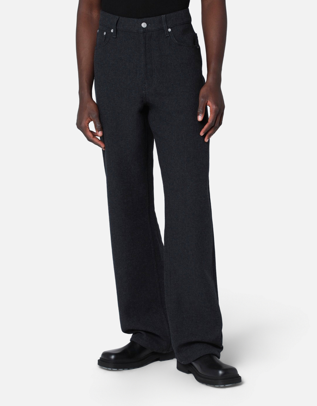 Dries Van Noten Dries Van Noten Men's Dark Grey Straight Leg Cotton Jeans - 31　Dries Van Noten メンズ ダークグレー ストレートレッグ コットン ジーンズ - 31