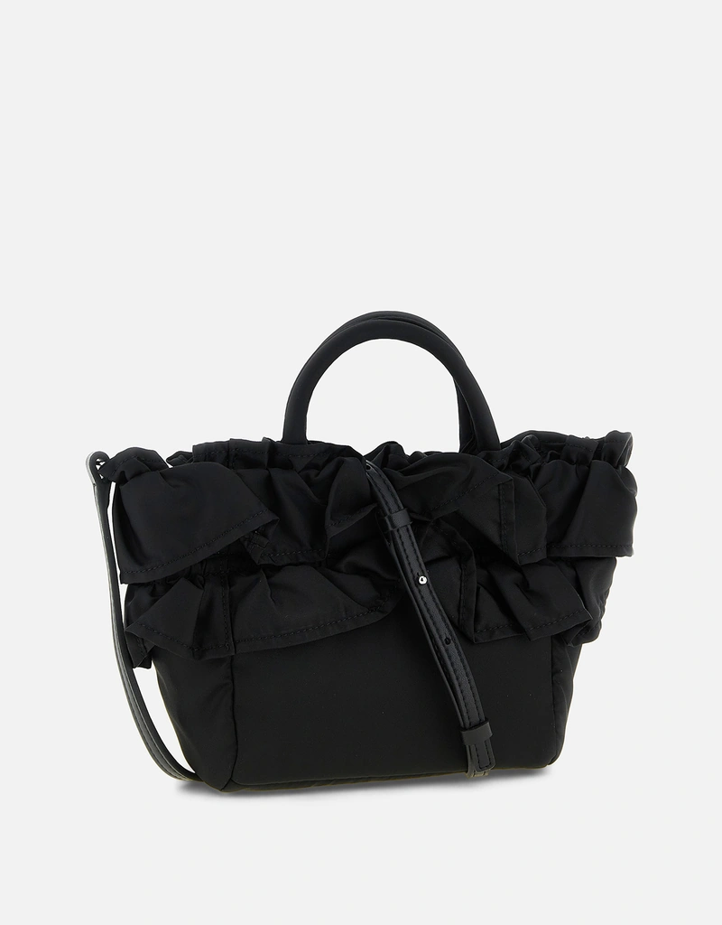 ❣️新品タグ付き❣️GANNI リボンハンドバッグ ブラック Ganni ミニラッフルトートバッグ () IFCHIC.COM