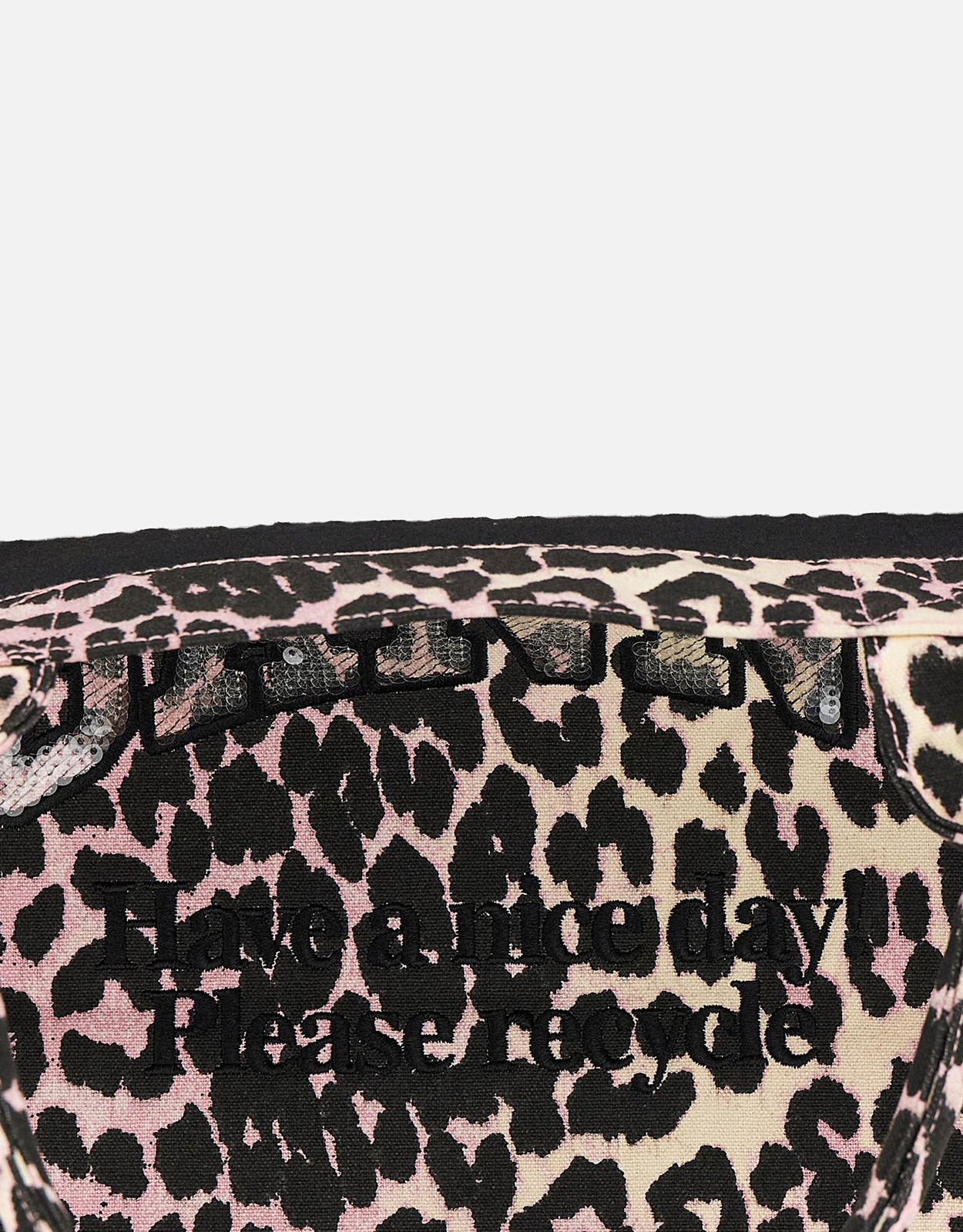 Ganni XXLヒョウ柄スパンコールトートバッグ () IFCHIC.COM