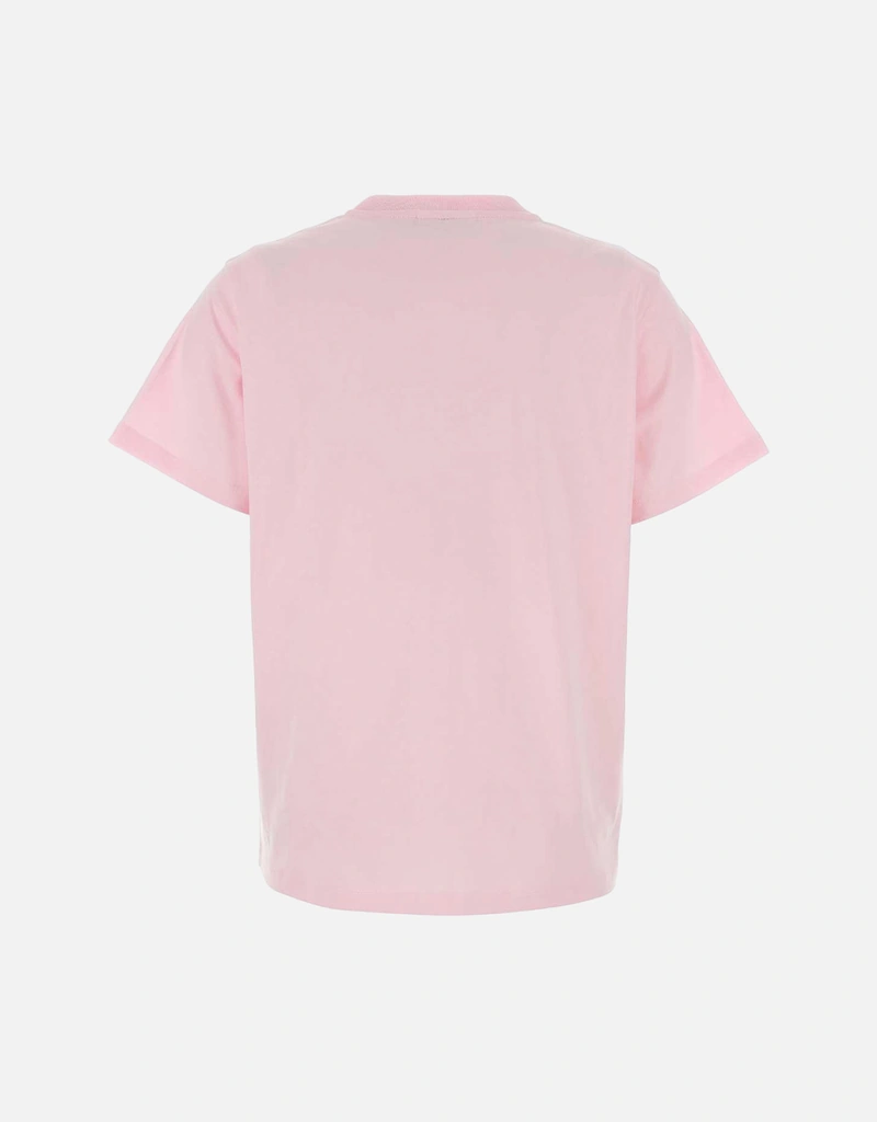 Ganni ピンクプードルオーガニックコットンオーバーサイズTシャツ