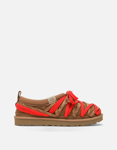 Ugg メンズチェスナットブラウンスエードレーススリッパ () IFCHIC.COM